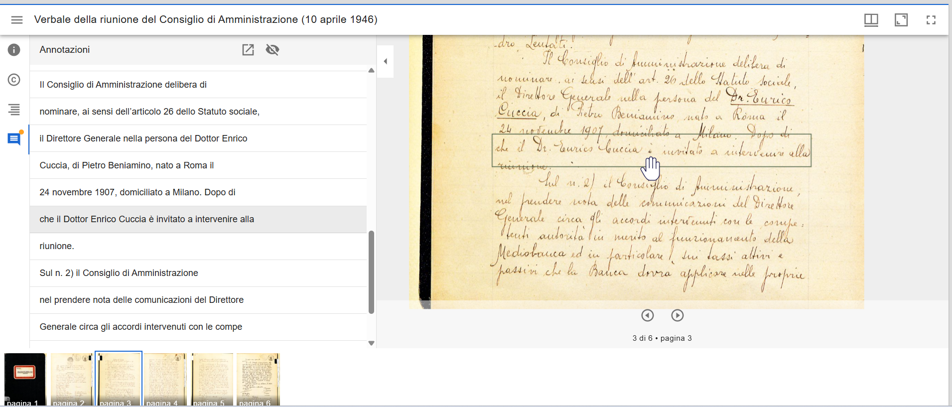 Mirador Mediobanca esempio uso trascrizione verbale