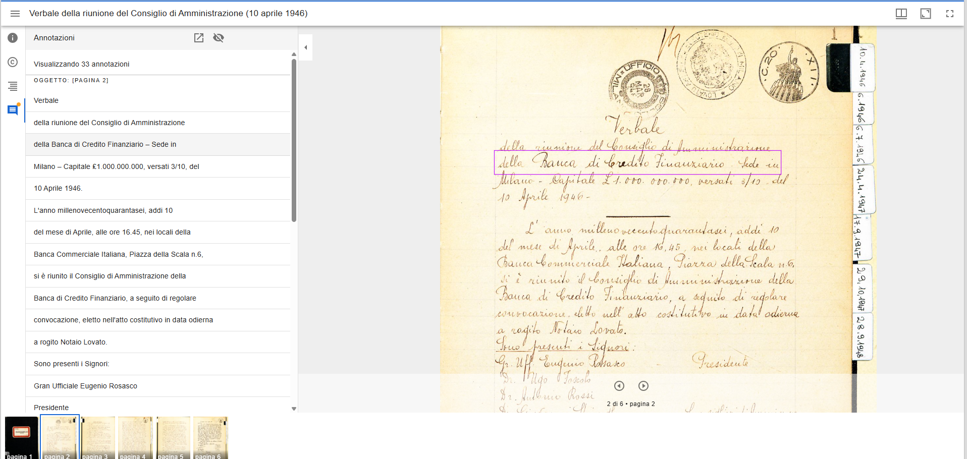 Mediobanca_Schermata_Mirador_1°_CdA_10_Aprile_1946